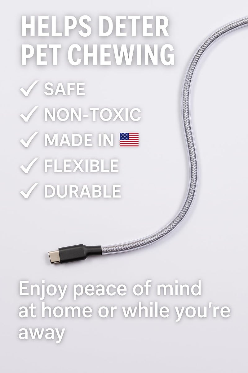 PetCords MINI 6ft Dog and Cat Cord Protector-Protects Your Pets from Chewing Through Charging Cables. Fits- iPhone, Android and Other USB Cables, Unscented, Odorless - Image 3